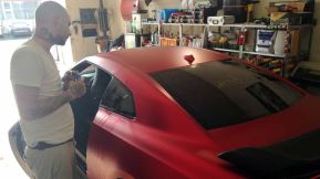 Autófóliázás Nissan GTR R35 garanciamatrica beragasztása