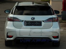 Lexus CT 200H autófóliázás: Avery Gloss pearl white cb1610002 autó fóliával és 3M kavicsfelverődés elleni autó fóliával 08