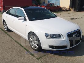 Audi A6 2006 autófóliázás: Avery Gloss White av2100001 autó fóliával 1