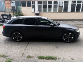 Audi A6 autófóliázás: Avery matte black as1430001 autó fóliával 4