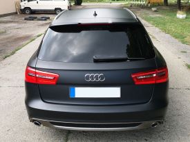 Audi A6 autófóliázás: Avery matte black as1430001 autó fóliával 8