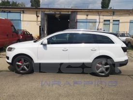 Audi Q7 autófóliázás: Avery gloss white av2100001 autó fóliával 6
