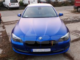 BMW 530D autófóliázás: Teckwrap matt kék króm autó fóliával 2