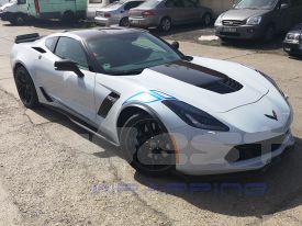 Corvette Z06 carbon 65 edition autófóliázás: 3M Ventureshield kővédő, kavicsfelverődés elleni autó fóliával 01