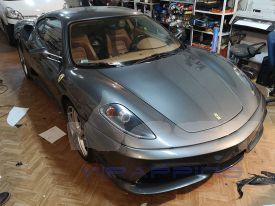 Ferrari F430 autófóliázás: KPMF white matt k89011 autó fóliával 5