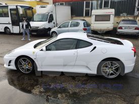 Ferrari F430 autófóliázás: KPMF white matt k89011 autó fóliával 6