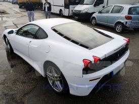 Ferrari F430 autófóliázás: KPMF white matt k89011 autó fóliával 9