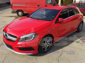 Mercedes A45 AMG autófóliázás: Avery gloss carmine red cb1650001 autó fóliával 03