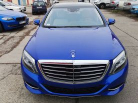 Mercedes S500 autófóliázás: 3M g377 gloss cosmic blue autó fóliával 2