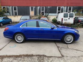 Mercedes S500 autófóliázás: 3M g377 gloss cosmic blue autó fóliával 4