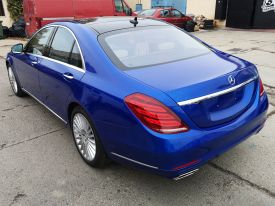 Mercedes S500 autófóliázás: 3M g377 gloss cosmic blue autó fóliával 9