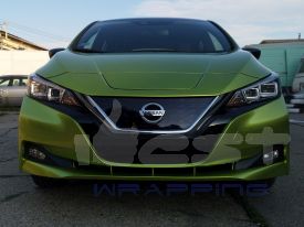 Nissan Leaf autófóliázás: TeckWrap Yellow Green GAL12 autó fóliával 2