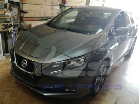 Nissan Leaf autófóliázás: TeckWrap Yellow Green GAL12 autó fóliával 5
