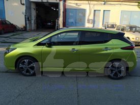 Nissan Leaf autófóliázás: TeckWrap Yellow Green GAL12 autó fóliával 6