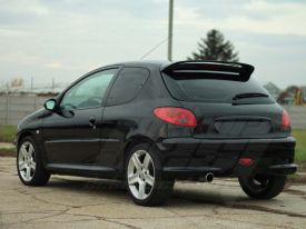 Peugeot 206 autófóliázás: Teckwrap Black cg01 autó fóliával 9