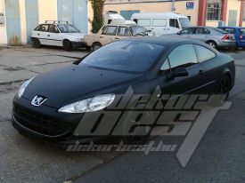 Peugeot 407 Kombi autófóliázás: Teckwrap Black CM01 autó fóliával 3