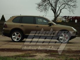 Porsche Cayenne autófóliázás: Teckwrap matt metallic bond gold ECH17 autó fóliával 4
