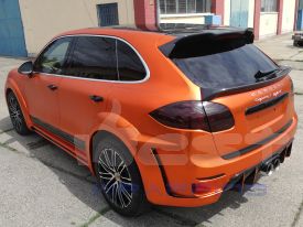 Autófóliázás Porsche Cayenne: Teckwrap platinum orange sch06 autó fóliával 9