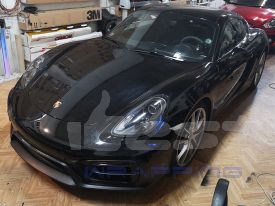 Porsche Cayman autófóliázás: Avery gloss grass green cb1670001 autó fóliával 05