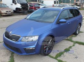Skoda Octavia RS Kombi autófóliázás: Avery matte metallic brilliant blue as9090001 autó fóliával  3