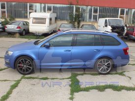 Skoda Octavia RS Kombi autófóliázás: Avery matte metallic brilliant blue as9090001 autó fóliával  6