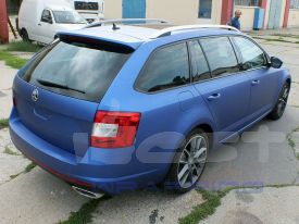 Skoda Octavia RS Kombi autófóliázás: Avery matte metallic brilliant blue as9090001 autó fóliával  7