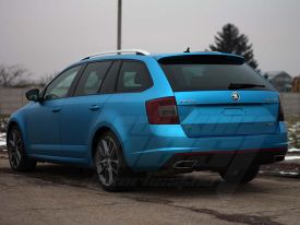 Skoda Octavia RS kombi autófóliázás: TeckWrap Steel Blue VCH313 autó fóliával 09