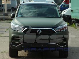Ssangyong Rexton autófóliázás: Avery blunt military green autó fóliával 2