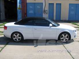 Audi A4 Cabriolet autófóliázás: Avery Supreme Diamond White autó fóliával 04