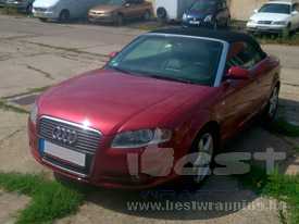 Audi A4 Cabriolet autófóliázás: Avery Supreme Diamond White autó fóliával 05
