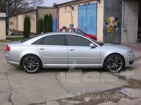 Audi S8 autófóliázás: Avery metál ezüst autófóliázás 04