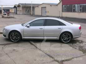 Audi S8 autófóliázás: Avery metál ezüst autófóliázás 06