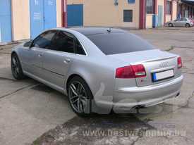 Audi S8 autófóliázás: Avery metál ezüst autófóliázás 09