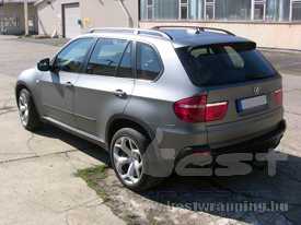 BMW X5 autófóliázás: matt grafit szürke autó fóliázás 09