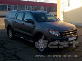 Ford Ranger Wildtruk 2014 fóliázás: matt grafit szürke autó fóliázás 1