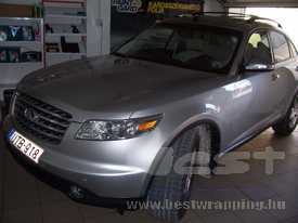 Infiniti FX35 matt fehér autófóliázás