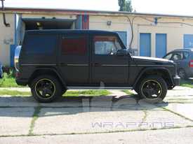 Mercedes G autófóliázás: KPMF matt fekete autó fóliával 04