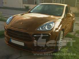 Porsche Cayenne fóliázás: fényes fekete autó fóliázás 5