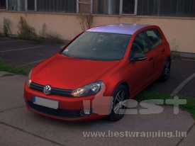 Volkswagen Golf VI. fóliázás: fényes ezüstautó fóliázás, matt fekete tetőfóliázással 5